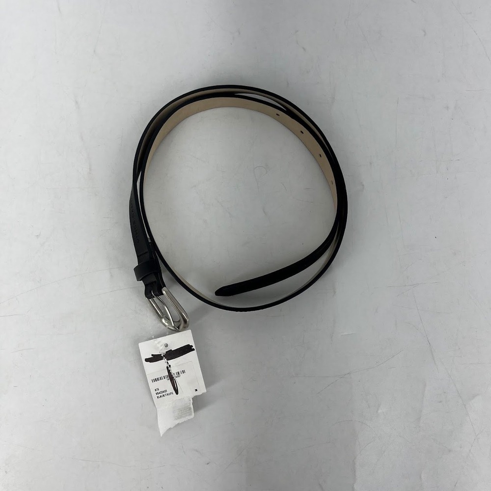 Vince Camuto Womens Black Skinny Belt Silver Buckle VB422403 Size Medium NWT - Picture 6 of 8